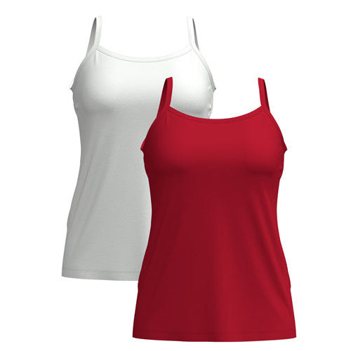 Cami 2 Pack - Solid Red & White