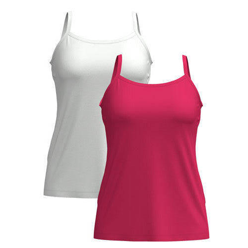 Cami 2 pack - Solid Hot Pink & White