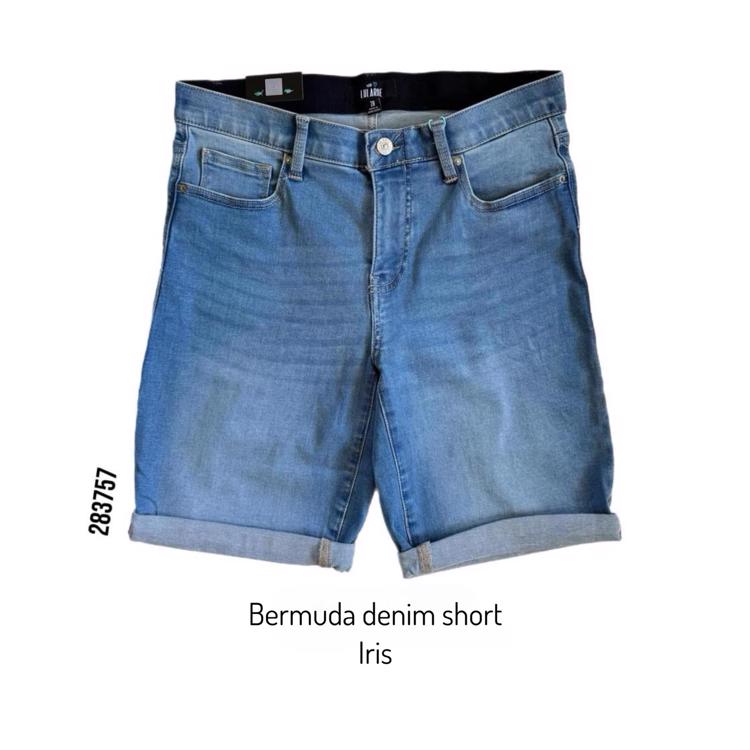 Bermuda Denim Shorts - Iris Color
