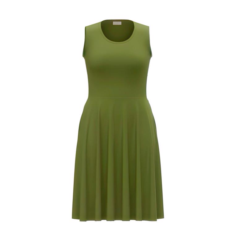 Nicki Sleeveless Dress - Solid Olive Green LulaRoe Leslye and Kim Nicki Sleeveless Dress - Solid Olive Green LulaRoe Leslye and Kim
