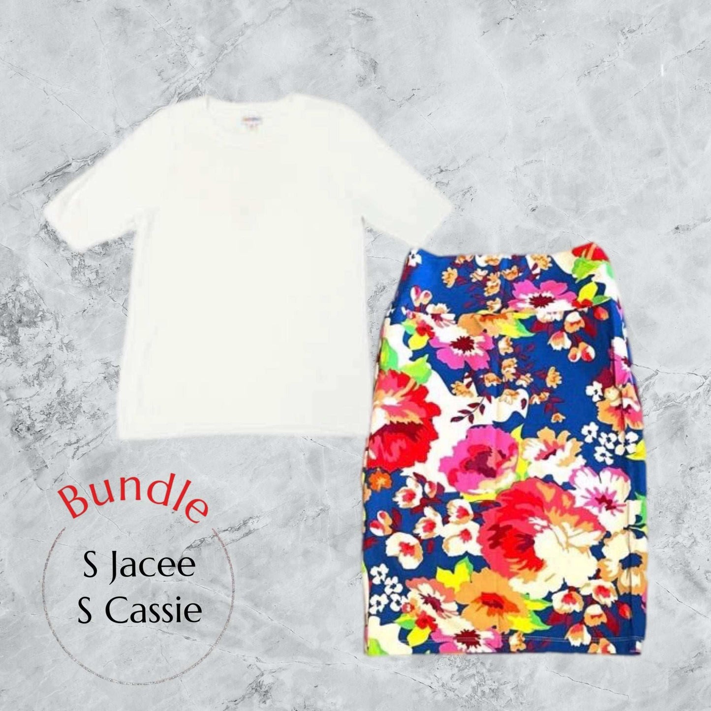 Bundle - White Jacee & Floral Cassie S