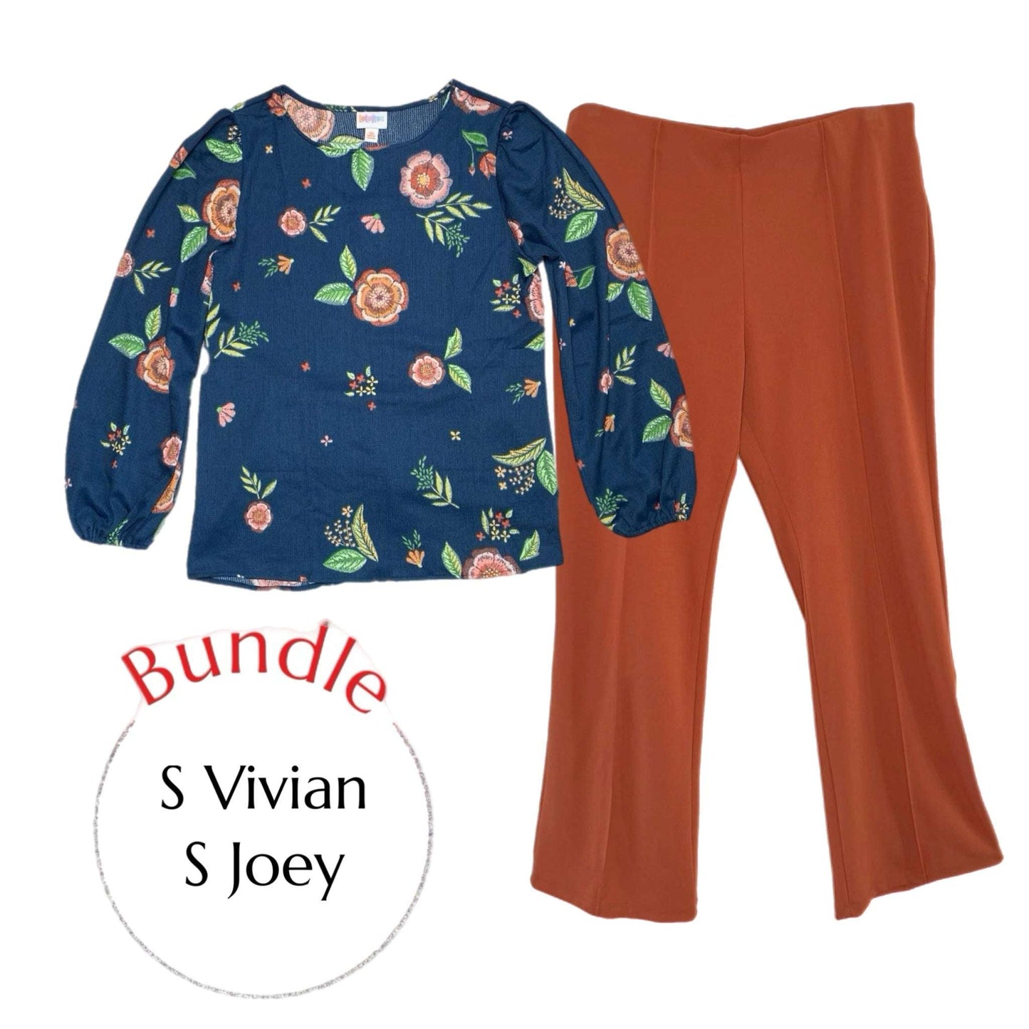 Bundle - Floral Vivian & Clay Joey Pants S