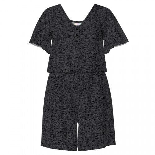 Xanthe Shorts Romper - Solid Charcoal