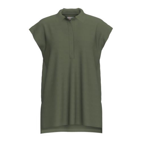 Cori Collared Tunic Top - Solid Green