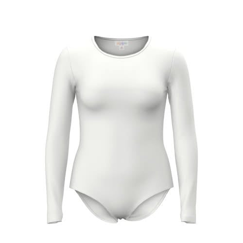 Nova Long Sleeve Bodysuit - Solid White