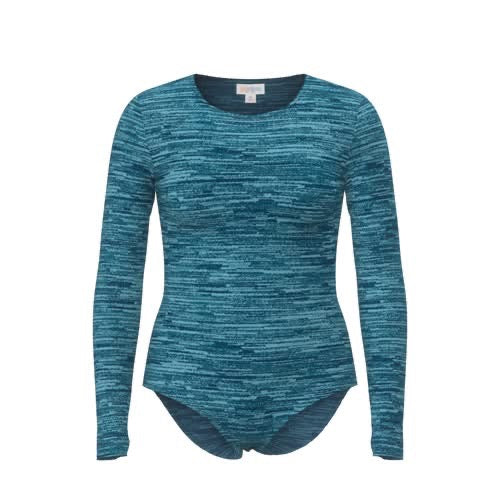 Nova Long Sleeve Bodysuit - Blue Wash