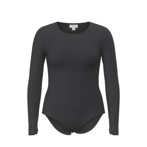 Nova Long Sleeve Bodysuit - Solid Black