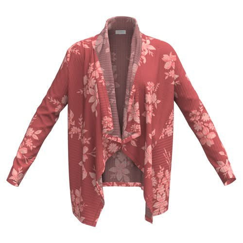 Allison Cardigan Red Floral