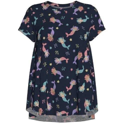 Erika Short Sleeve Swing Top - Mermaid