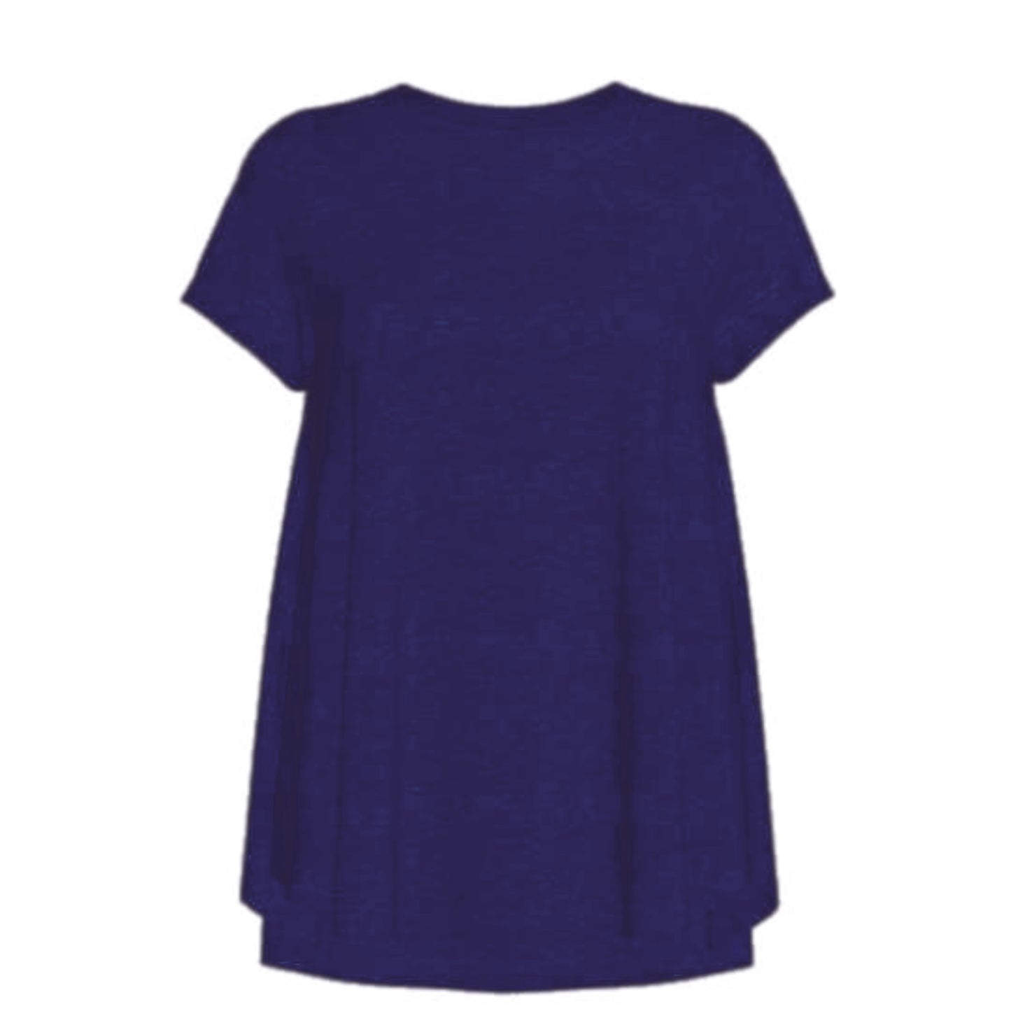Erika Short Sleeve Swing Top - Solid Navy