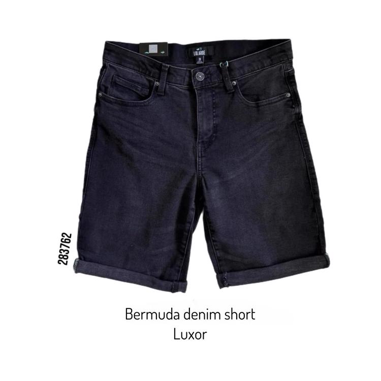 Bermuda Denim Shorts - Luxor Black Color