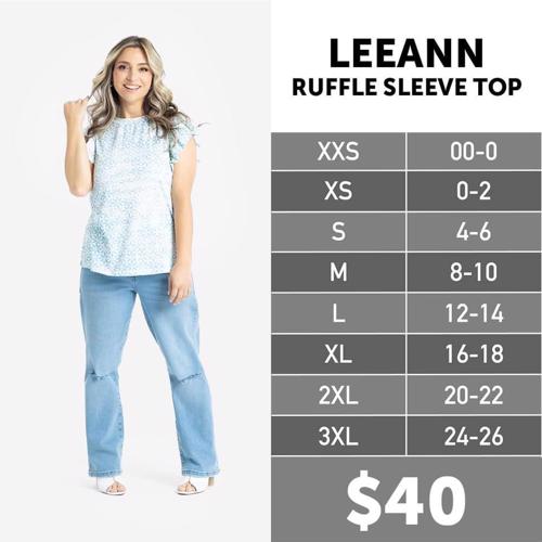 Leeann - Ruffle Sleeve Top