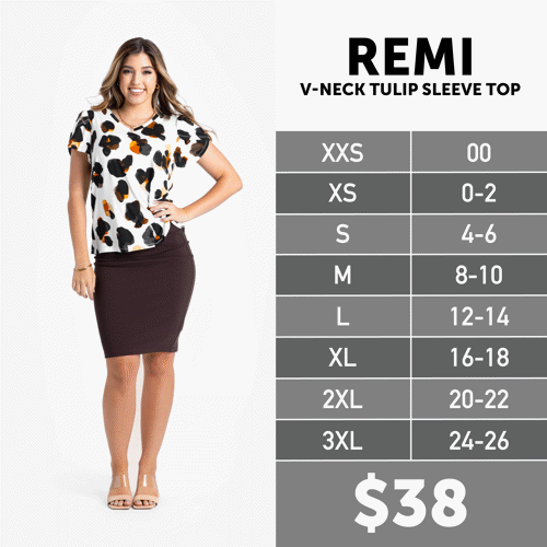 Remi - V-neck Tulip Sleeve Top