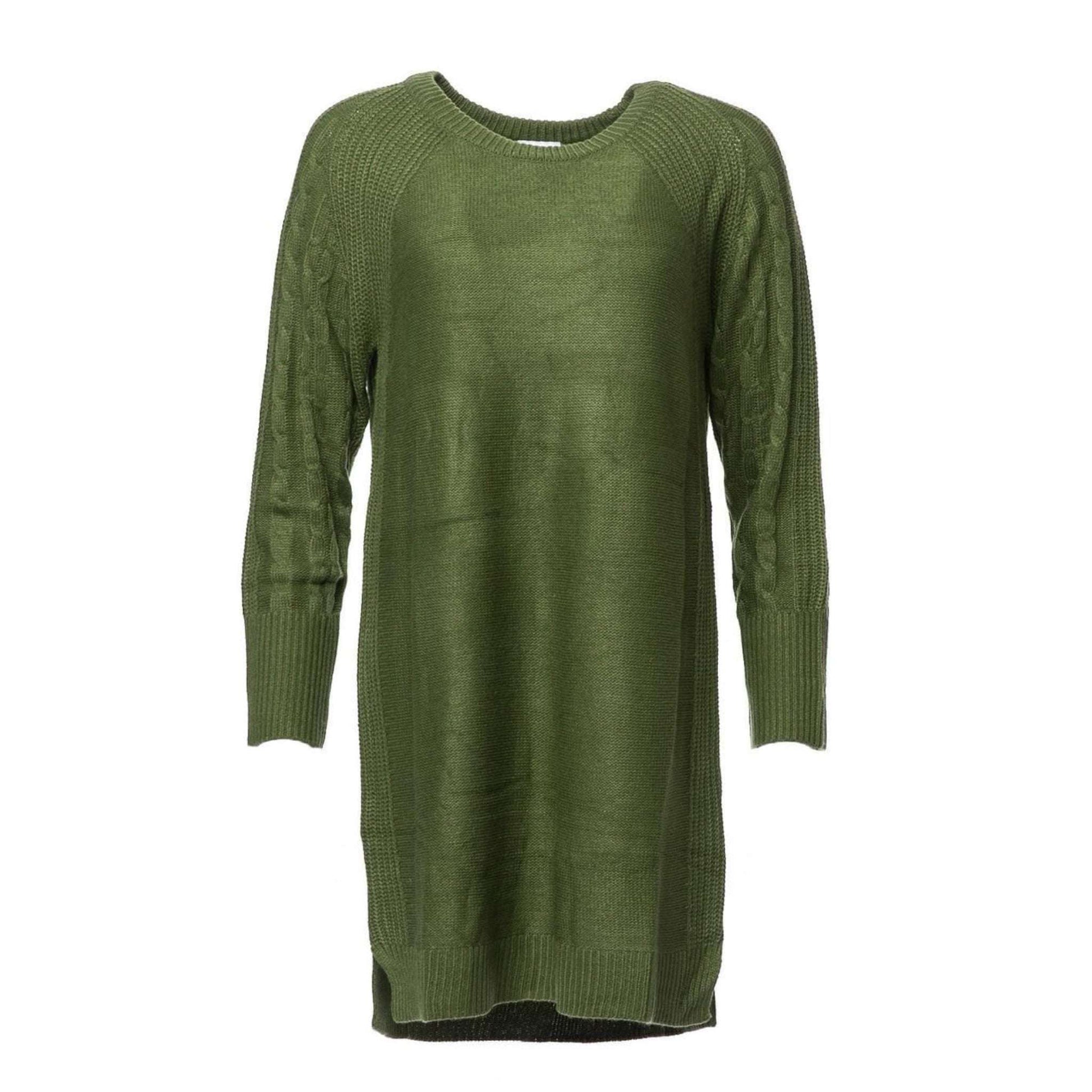 Lauren Sweater Dress - Solid Green LulaRoe Leslye and Kim Lauren Sweater Dress - Solid Green LulaRoe Leslye and Kim