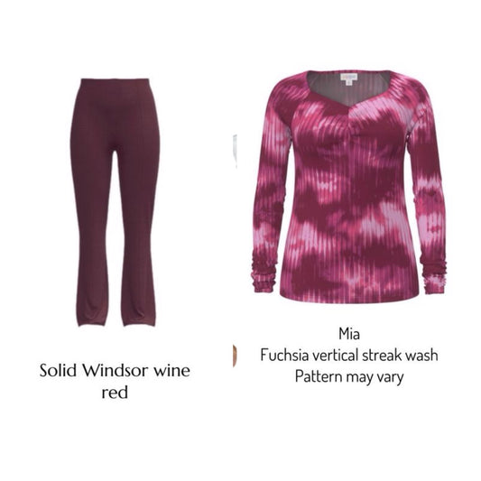 Bundle - Wine Joey Pants/Mia L