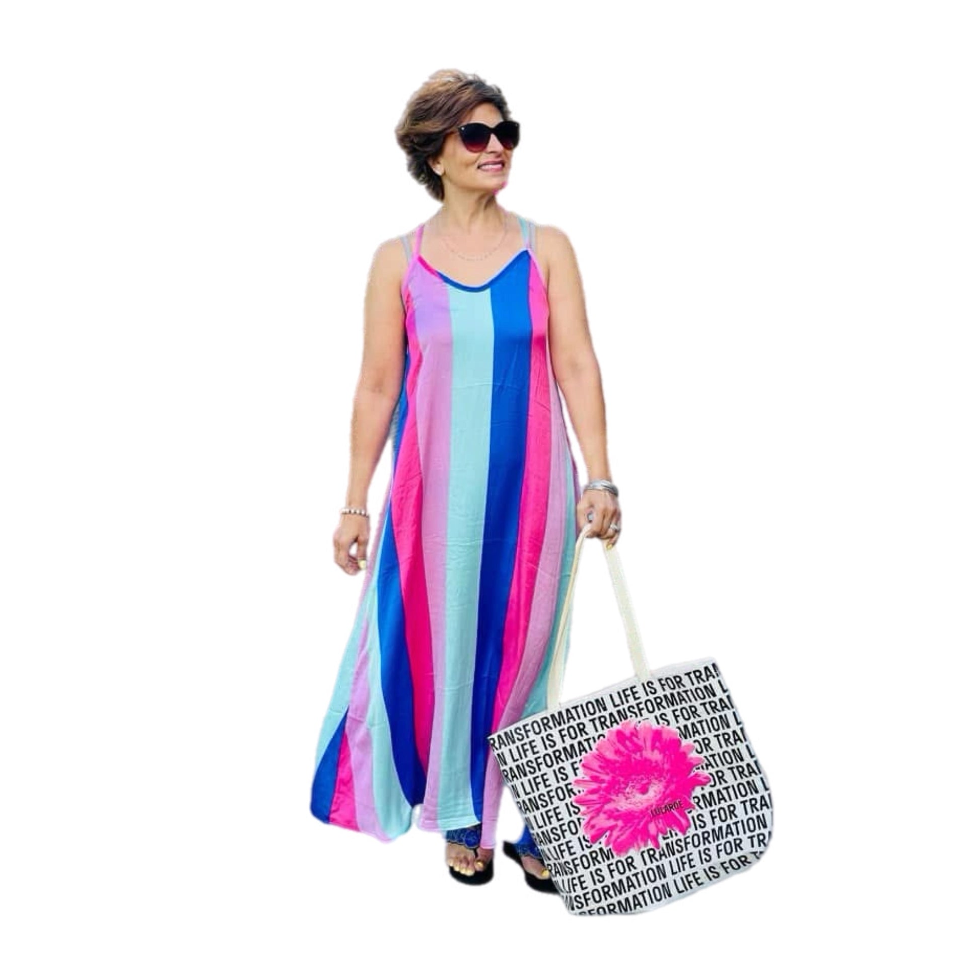 Endless Maxi Dress - Stripe Striped / M / Maxi Endless Maxi Dress - Stripe Striped / M / Maxi