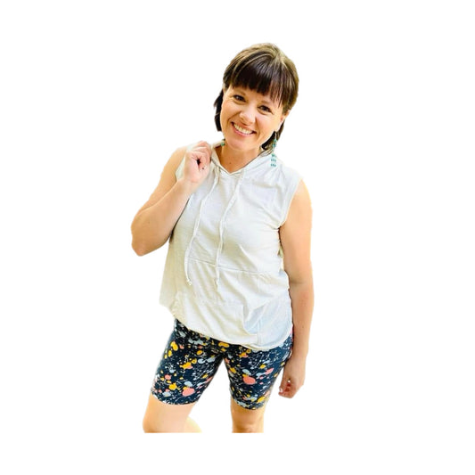 Biker Shorts - Blue Splatter